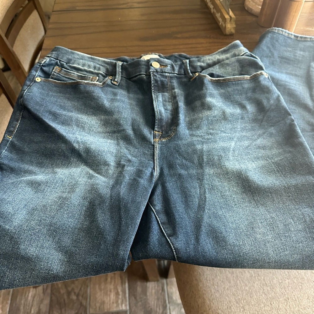 Good American Men's Dark Blue Relaxed Jeans